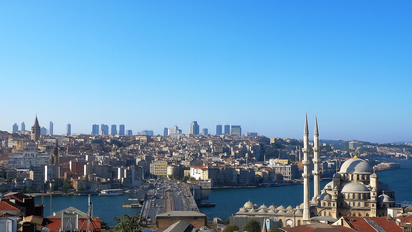Skyline of Istanbul with the Bosphorus under clear light — symbolizing the city where A News connects Turkey with the world.